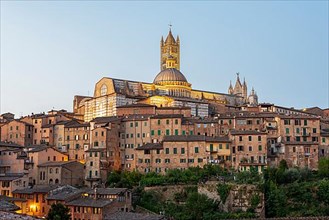 Siena Cathedral at sunrise, Gothic architectural style