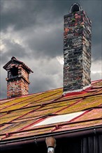Tin roof and brick chimneys, Hindelang