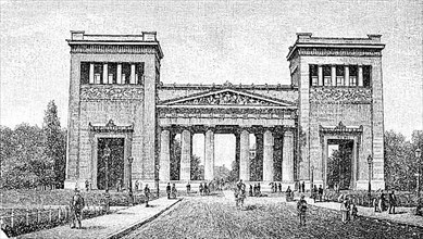 Propylaea, a city gate in Munich at the west side of Koenigsplatz