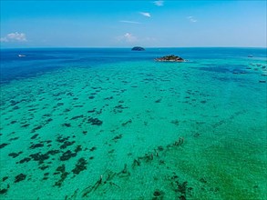 Aerial of the crystall clear waters of Koh Lipe, Tarutao National Park