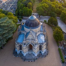 Aerial view Chapelle royale de Dreux, also Chapelle Royale Saint-Louis