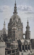 The New Synagogue in Gdansk 1880, Poland