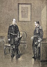 King William and Napoleon III after the surrender of Sedan at Bellevue Palace on 2 September 1870, Berlin