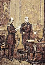 The Emperor and his Chancellor, Wilhelm I or Wilhelm I with full name Wilhelm Friedrich Ludwig von Hohenzollern