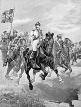 Emperor Wilhelm II on horseback on the manoeuvre field, Friedrich Wilhelm Viktor Albert of Prussia