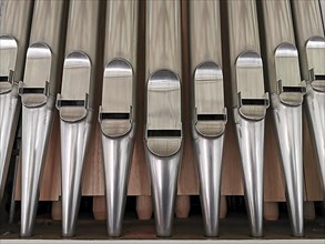 Organ pipes of a church organ,
