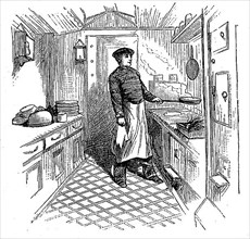 Scene on an English emigrant ship, the kitchen