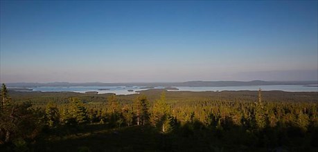 Riisitunturi with a view of Kitkajaervi, Riisitunturi National Park