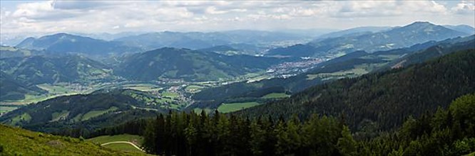 View from the Mugel into the Muerztal, near Leoben