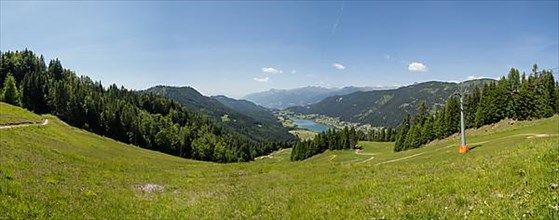 View of Lake Weissensee, Carinthia. Austria