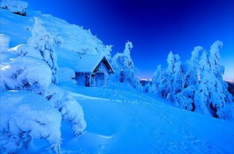 Landscape in the snow Great Arber,