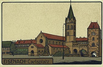 Karlsplatz in Eisenach, Thuringia