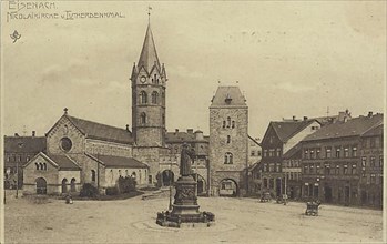 Eisenach, Nicolai Church and Luther Monument
