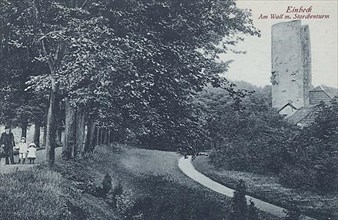 Wall and stork tower in Einbeck, district of Northeim in southern Lower Saxony