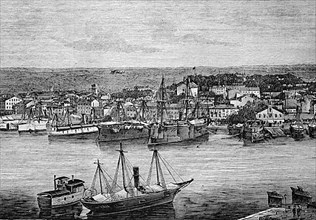 The port of Pola in 1880, today Pula in Croatia