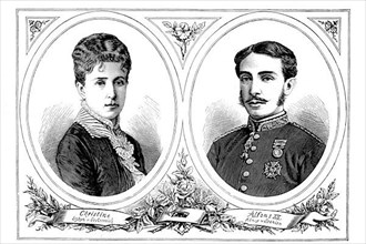 Maria Christina of Austria, Archduchess of Austria and her husband Alfonso XII. King of Spain