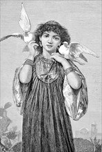 Girl with White Doves from the Banks of the Nile,1880