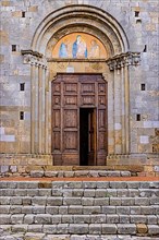 Entrance gate to the church of St. Leonhard, Montefollonico