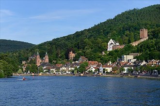 View of the town of Miltenberg with Main, Lower Franconia