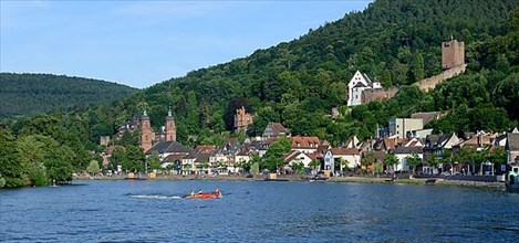 View of the town of Miltenberg with Main, Lower Franconia