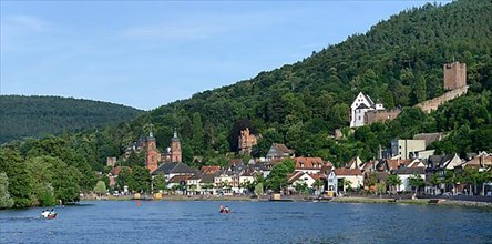 View of the town of Miltenberg with Main, Lower Franconia