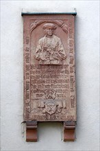 Memorial plaque to Tilman Riemenschneider at St. Kilian's Cathedral, Wuerzburg