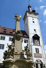 Old Town Hall and Vierroehrenbrunnnen, Wuerzburg