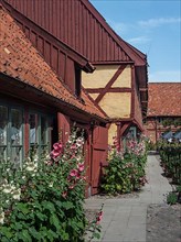 Interior in Per Haelsas yard in Ystad, one of the Nordic regions best preserved half-timbered quarters. Ystad
