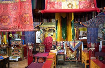 Prayer room, Sankar monastery or gompa