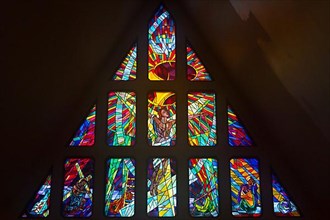Stained glass window, church in Hammerfest