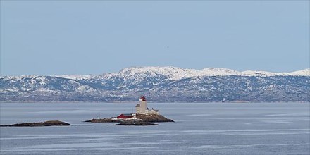 Lighthouse near Trondheim, winter