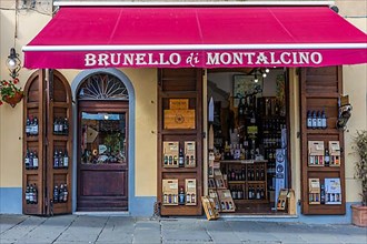 Wine shop in Montalcino, Tuscany