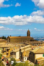 View of Montalcino, in the back the church of San Francesco