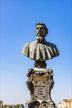 Statue of Maestro Cellini on the Ponte Vecchio, Florence