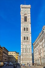 The Campanile of the Florence Cathedral, coloured marble facade