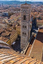 The Campanile of Florence Cathedral, coloured marble facade