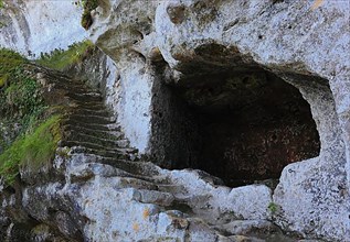 Cave dwellings of La Roque Saint-Christophe, Valley of the Vezere between Les Eyzies-de-Tayac-Sireuil and Montignac