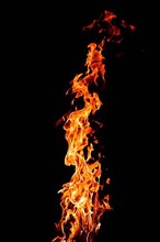 Stitch flame cropped against a black background,