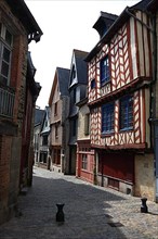 Vitre, houses in the historic old town