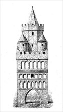 Gate tower of Koenigsberg in the Neumark, medieval fortification
