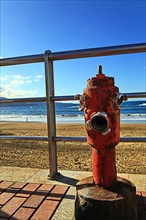 Hydrant on the beach of Las Palmas de Gran Canaria. Las Palmas, Gran Canaria