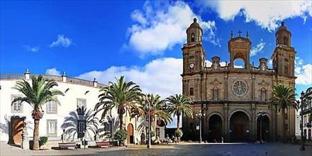The Santa Ana Cathedral in Las Palmas de Gran Canaria. Las Palmas, Gran Canaria