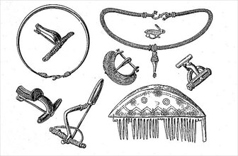 Objects and jewellery from the Roman period, various clasps