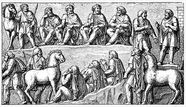 Meeting of the Germanic Council, relief on Marcus Aurelius' Victory Column