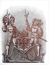 Landsknechte, German mercenaries on the coat of arms