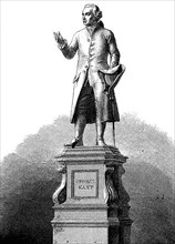 Monument to Imanuel Kant in Koenigsberg, photo or illustration published in 1892