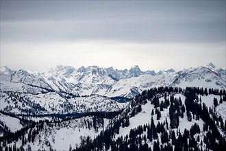 Mountains in winter, Schlierseer Berge