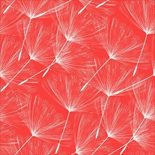 Seamless background with flying dandelion seeds. Suitable for fabric, paper