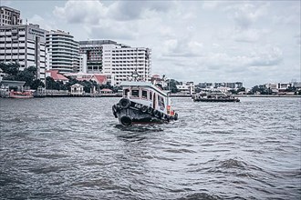 Boats on the Chao Phraya River, Bangkok