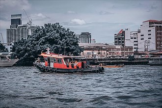 Boats on the Chao Phraya River, Bangkok